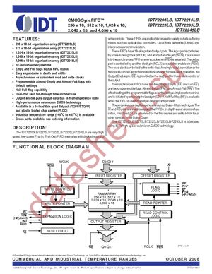 IDT72215LB10J datasheet  